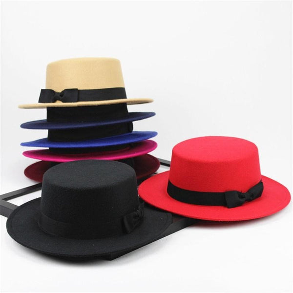 solid brimmed hat Travel cap Fedoras jazz hat