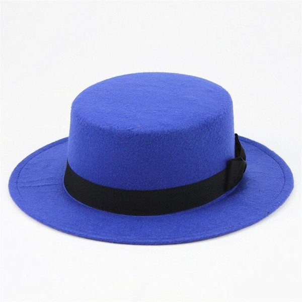 solid brimmed hat Travel cap Fedoras jazz hat
