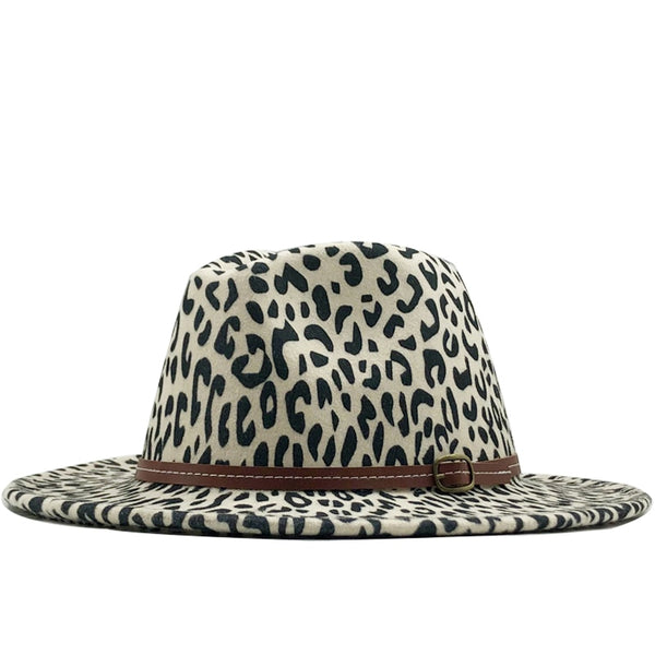 New Women Men Wool Fedora Hat With Leather Ribbon