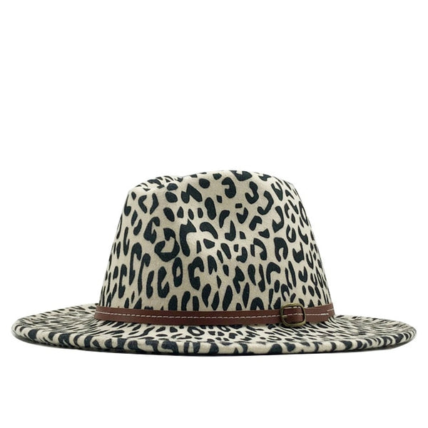 New Women Men Wool Fedora Hat With Leather Ribbon