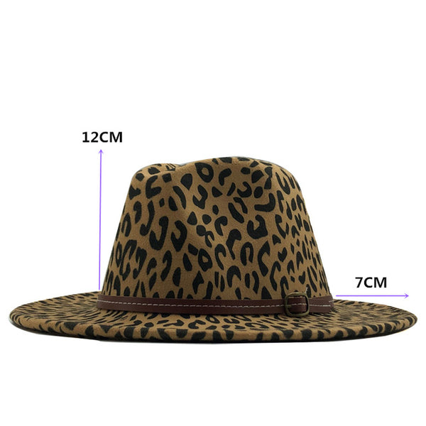 New Women Men Wool Fedora Hat With Leather Ribbon