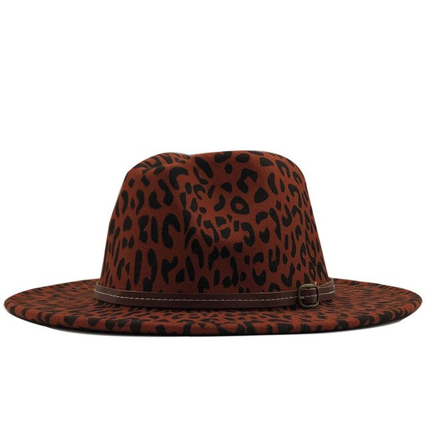 New Women Men Wool Fedora Hat With Leather Ribbon