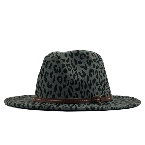 New Women Men Wool Fedora Hat With Leather Ribbon