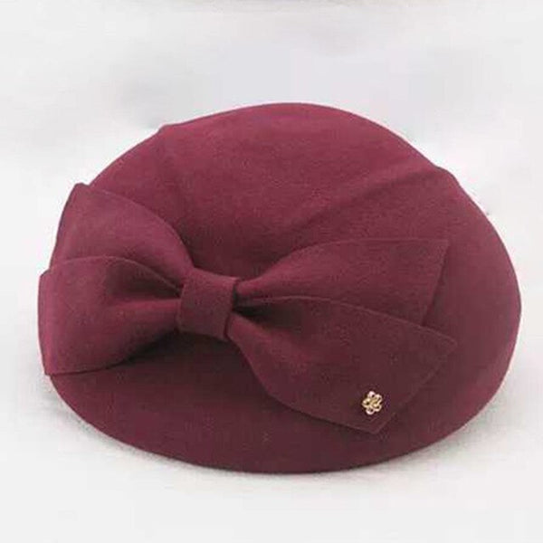 Fedora Hats British Style Soft Cap Women Wedding Party Hat