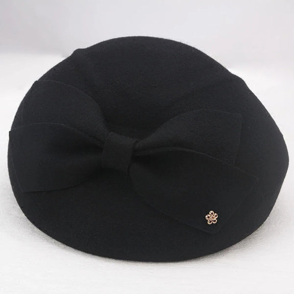 Fedora Hats British Style Soft Cap Women Wedding Party Hat