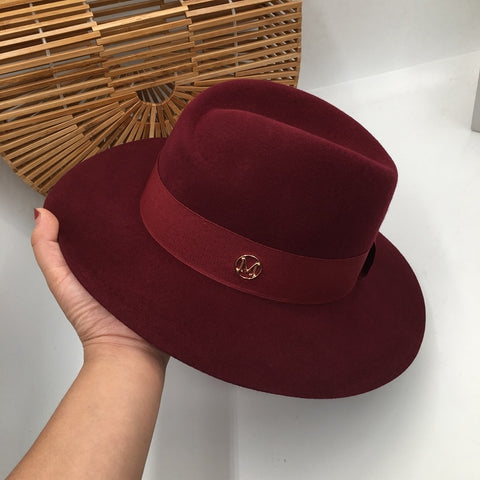 contracted small female wool hat  joker  abnormity  fedoras
