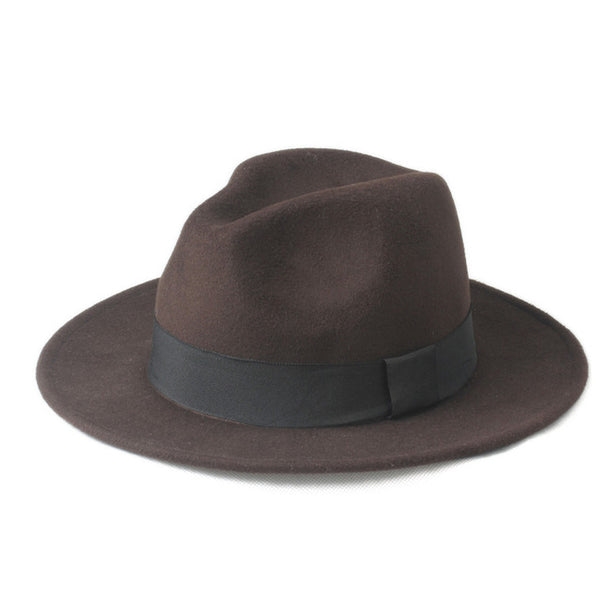 Felt Trilby Fedora Hat For Gentleman