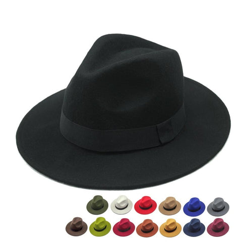 Vintage Classic Felt Jazz Fedoras Hats
