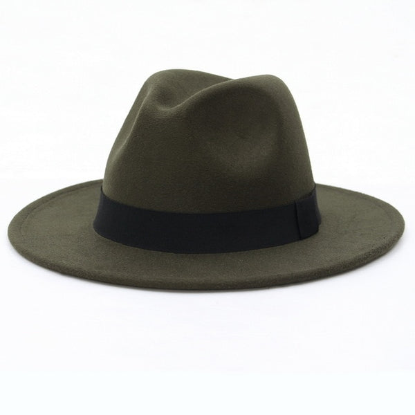 New Wide Brim White Fedora Hat For Women