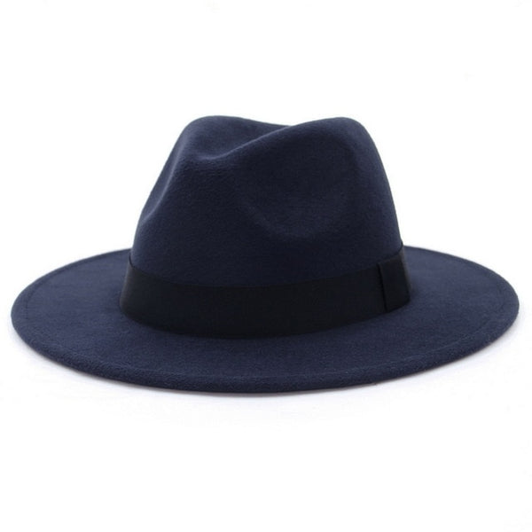New Wide Brim White Fedora Hat For Women