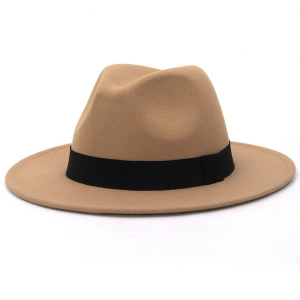 New Wide Brim White Fedora Hat For Women