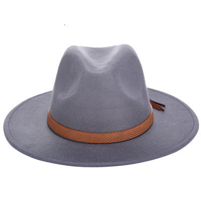 Brim Wool Felt Fedora Hats Panama Style