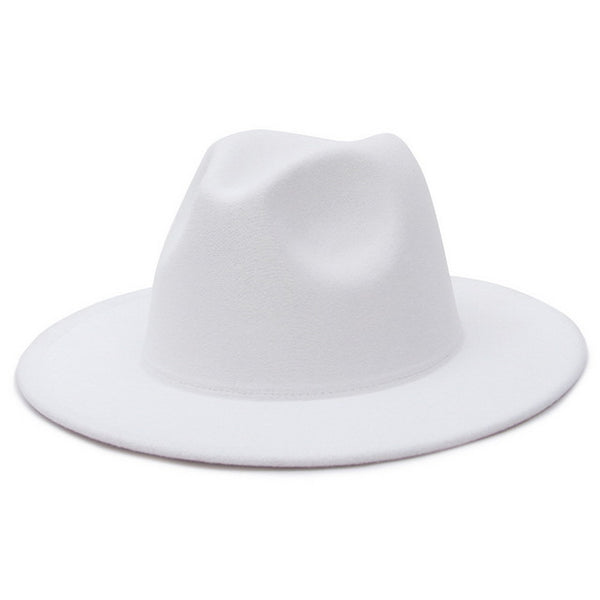 Brim Fedora Hat For Women Solid Color