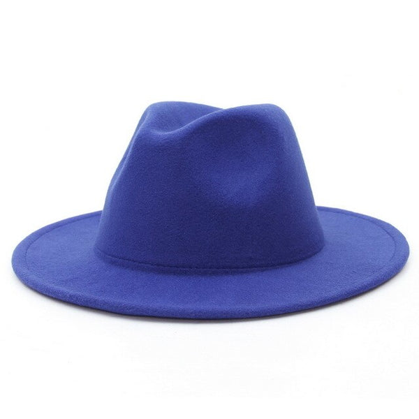 Brim Fedora Hat For Women Solid Color