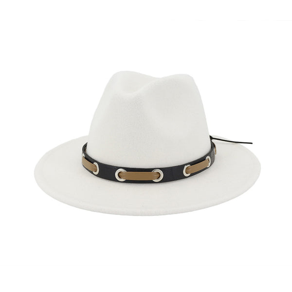 Trendy Men Women Wool Felt Jazz Style Fedora Hats