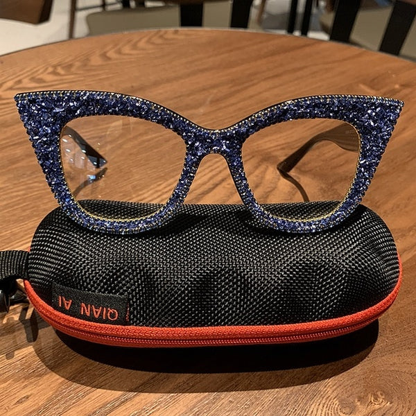 Vintage cat eye Glasses frame retro Female Brand Designer