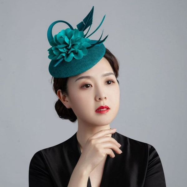Handmade Brand Feather Fascinator Hat Hair Clip Women