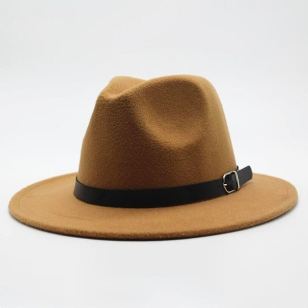 Woolen Women Men Ladies Fedoras Top Jazz Hat European American Round Cap