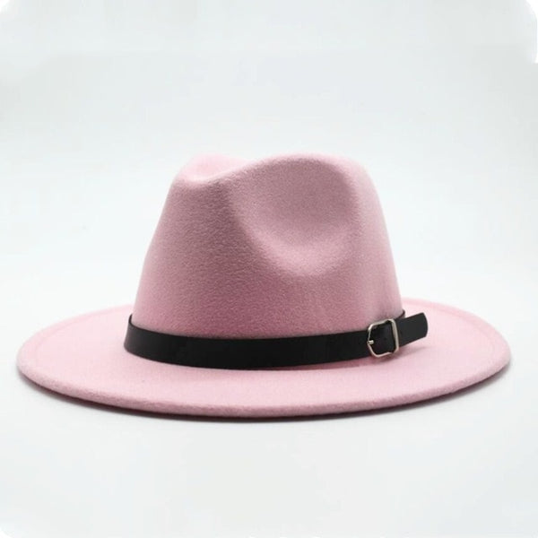 Woolen Women Men Ladies Fedoras Top Jazz Hat European American Round Cap