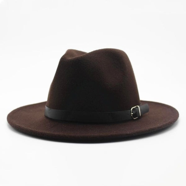 Woolen Women Men Ladies Fedoras Top Jazz Hat European American Round Cap