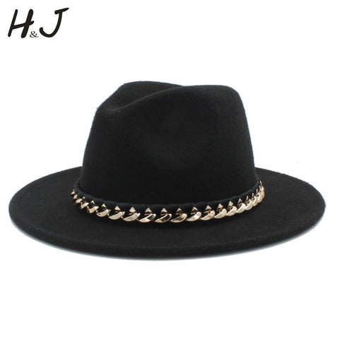 Vintage Women Men Wool Felt Water Repellent Outback Fedora Hat