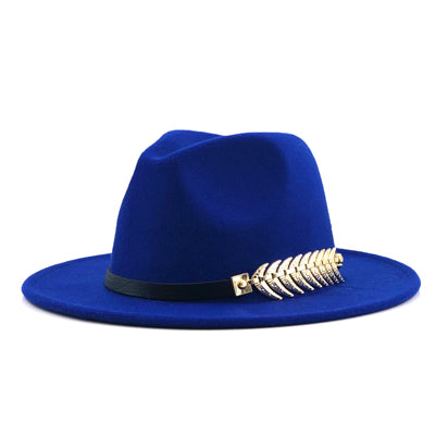 New Wool Fedora Hat Hawkins Felt Cap Wide Brim
