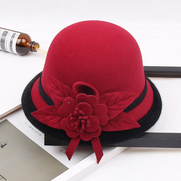 Fedoras Lmitation Wool Felt Women Hats