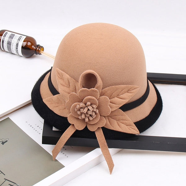 Fedoras Lmitation Wool Felt Women Hats