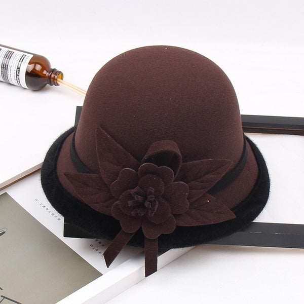 Fedoras Lmitation Wool Felt Women Hats