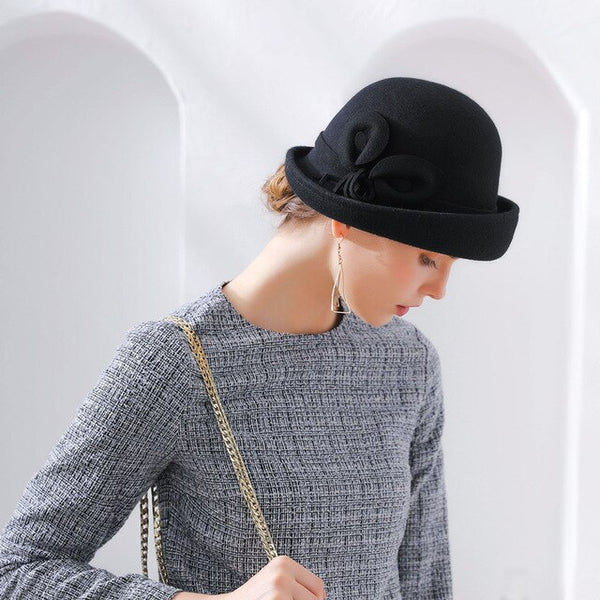 Woman Party Formal Hat England Fashion Elengant l Felt Hats