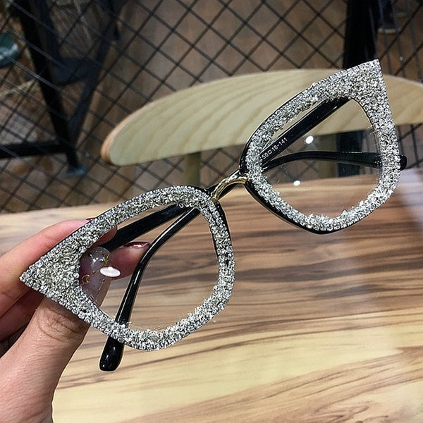 Vintage cat eye Glasses frame retro Female Brand Designer