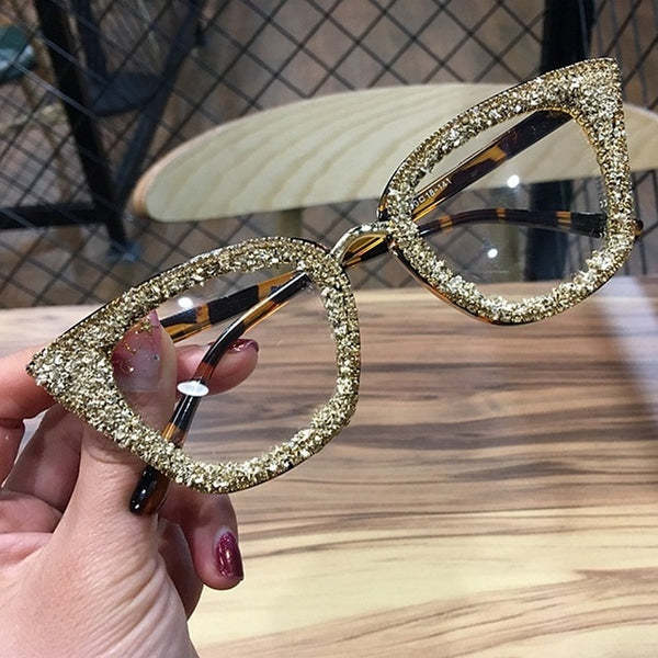 Vintage cat eye Glasses frame retro Female Brand Designer
