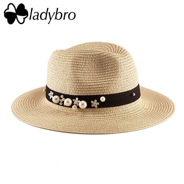 Ladybro Summer Women's  Wide Brim Beach Sun Hat