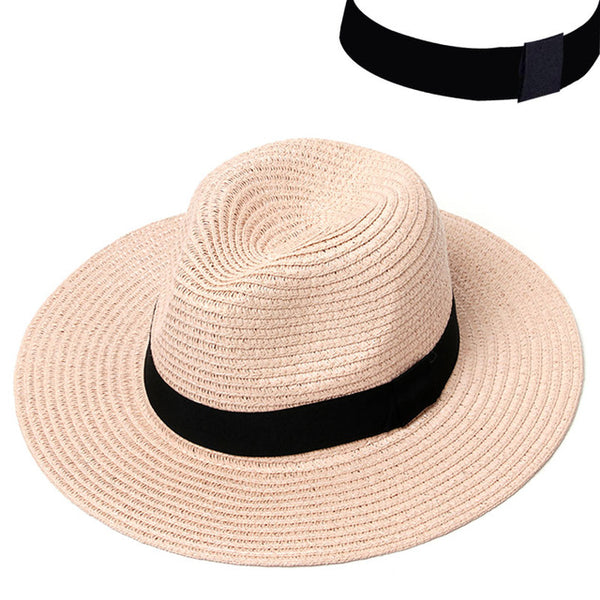 Summer Hat Women Panama Straw Hat Fedora Hats