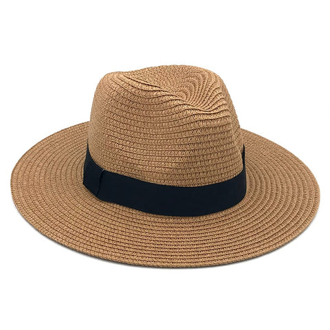 Vintage Panama Hat Men Straw Fedora  Summer Beach