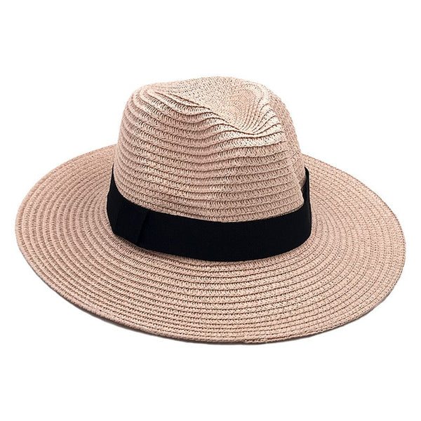 Vintage Panama Hat Men Straw Fedora  Summer Beach