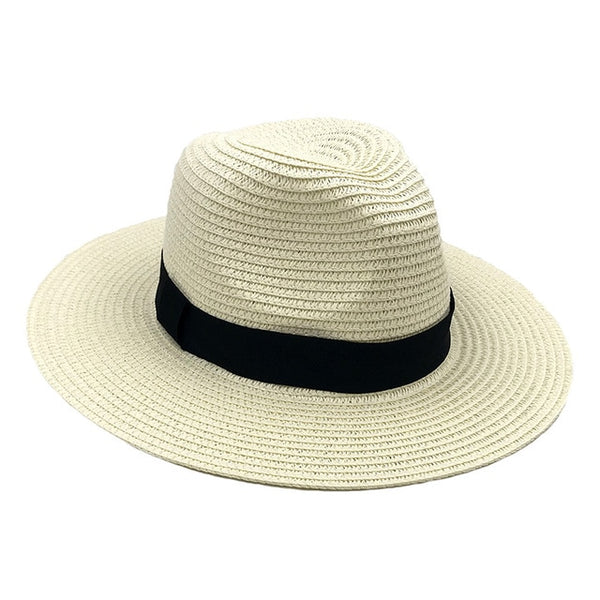 Vintage Panama Hat Men Straw Fedora  Summer Beach