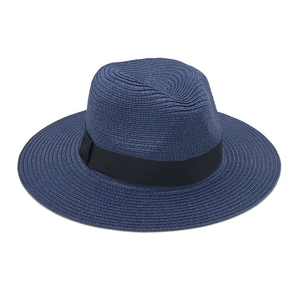 Vintage Panama Hat Men Straw Fedora  Summer Beach